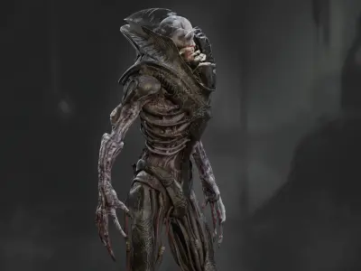 Artificial Cyborg Low-poly 3D model