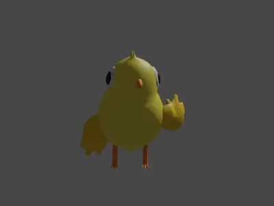 Low Poly Chicks Low-poly 3D model