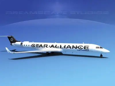 Bombardier CRJ900 Star Alliance 3D model