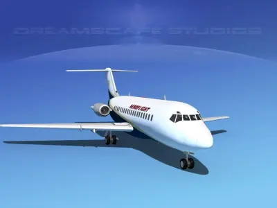 Doulgas DC-9-20 AeroFlight 3D model