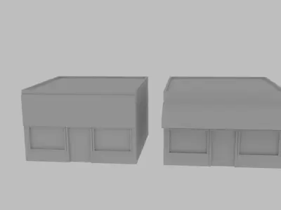 Cartoon Shop Free low-poly 3D model