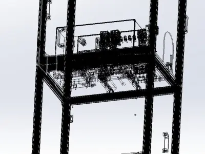 E type spring pack assembly machine 3D model