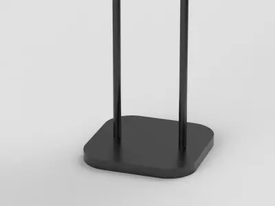 Style advertisement close to a park and street in beautiful city 3D model