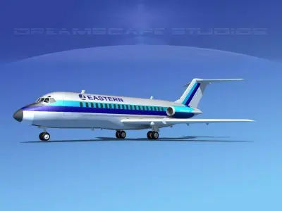 Douglas DC-9-15 Eastern 2 3D model