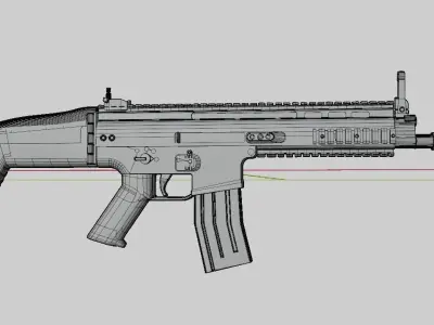 FNSCAR-L Assault-Riffle 3D model