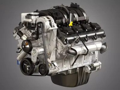 1500 Ram Engine - V8 Pickup Truck Engine 3D model