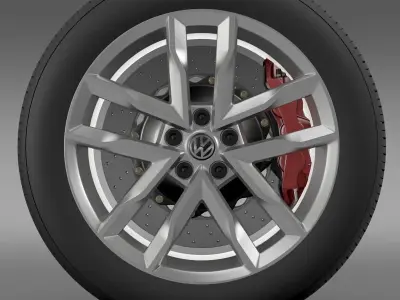 Volkswagen Polo TSI Bluemotion wheel 3D model