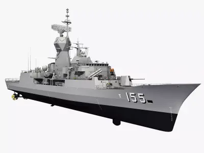 ANZAC MEKO Class Frigate HMAS BALLARAT FFH 155 model 3D model