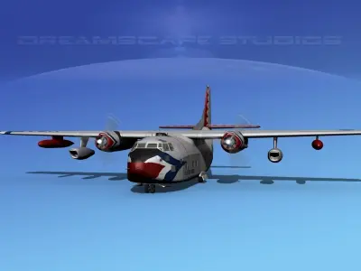 Fairchild C-123K Provider V07 3D model