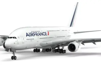 Airbus A380 Airfrance - element 3D 3D model