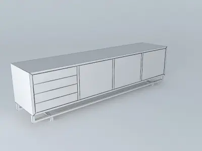 Sideboard Living Room Wood Free 3D model