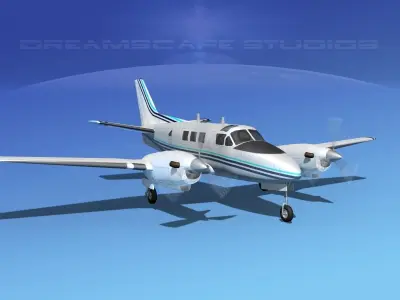 Beechcraft King Air C90 V07 3D model