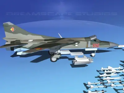 Mig 23 Flogger B V11 East Germany 3D model