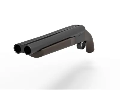 Double Barreled Remington Shotgun 3D model