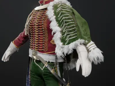 Soldier Napoleon High Rank Officer 3D model