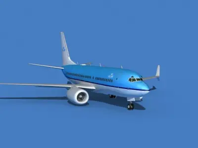 Boeing 737 MAX 7 KLM 3D model