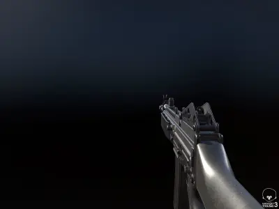 Stoner 63A Rifle Low-poly 3D model