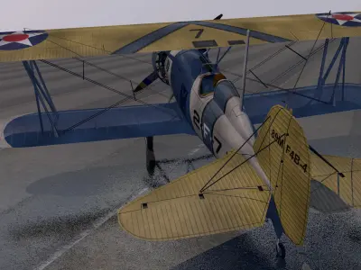 Boeing F4B  -  P-12 3D model