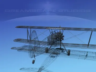 Stearman PT-17 Kaydet V03 3D model