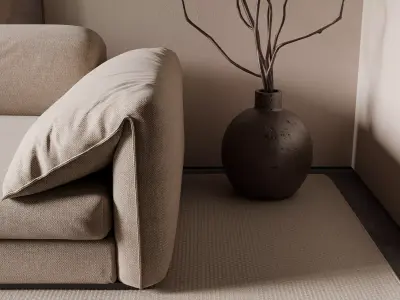 Wabi-sabi livingroom Free 3D model
