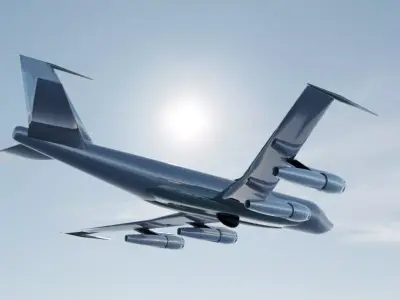 EC-135C Style Military Jet - Custom 1950s Transport Low-poly 3D model