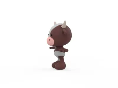 Character003 Cow Animal Low-poly 3D model