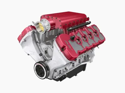 MMR Gen X 351X Billet Coyote engine Low-poly 3D model