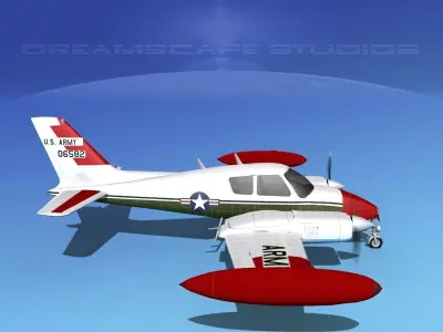 Cessna U-3B Blue Canoe V07  3D model