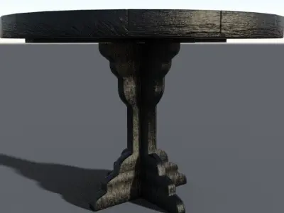 round table Low-poly 3D model