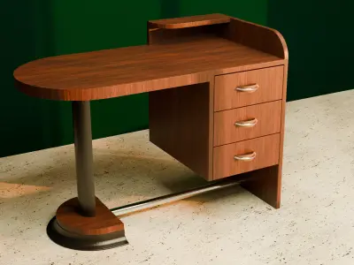 Art Deco style Desk Free 3D model