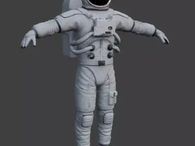astronaut spacesuit low poly Low-poly 3D model get