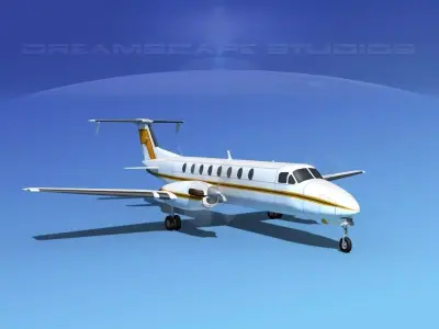 Beechcraft B1900C V08 3D model