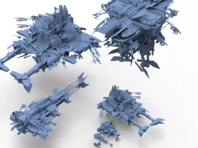 Star Wars inspired Racer 8 designs 3D model