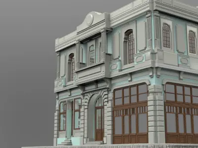 Old Istanbul City Building 007 3D model