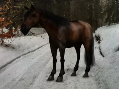 LowPoly Horse - Horse3 Low-poly 3D model