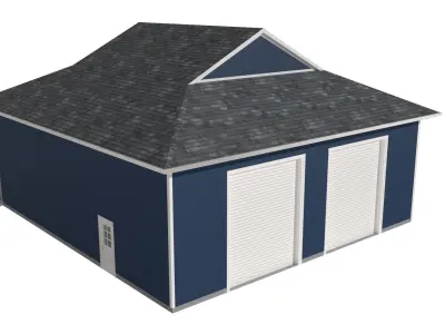 Garage-007 Low Poly 3D model