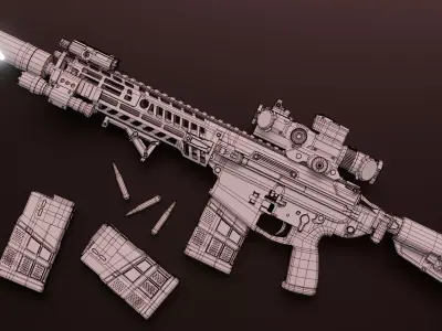 XM7 SIG MCX Spear Low-poly 3D model