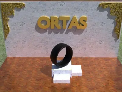 ORTAS TIRE NO 45 GAME READY Low-poly 3D model