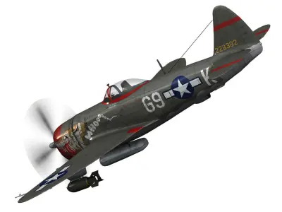 Republic P-47D Thunderbolt - Whoo 3D model