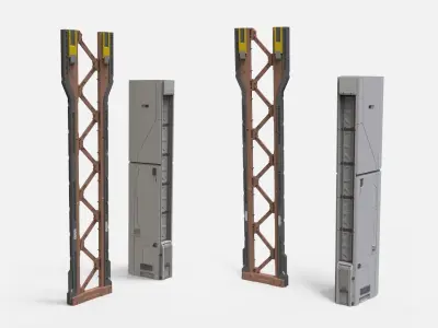 sci-fi Architecture kitbash 47 3D model