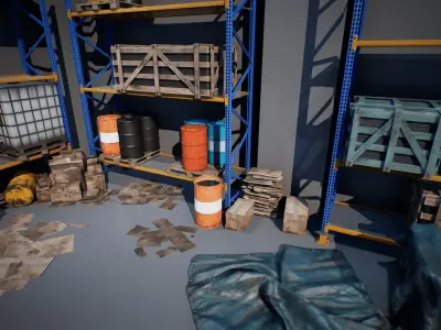 Industry Props Pack 6 Low-poly 3D model