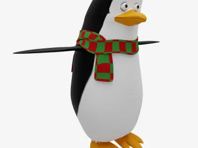 Cartoon Penguin Low-poly 3D model