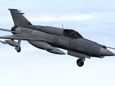 Fighter Jet Flying In Sky Plane V18 Low-poly 3D model
