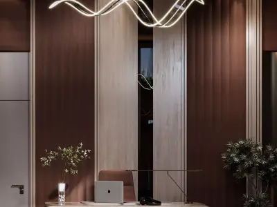 Private Villa Office Design 3D model