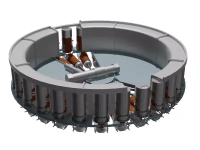 T-64 T-80 MZ Simplified Carousel Autoloader 3D model