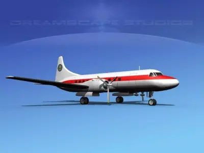 Convair CV-340 Federal Aviation Admin 3D model