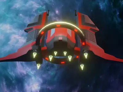 Space Fighter - The protector of the galaxy Low-poly 3D model