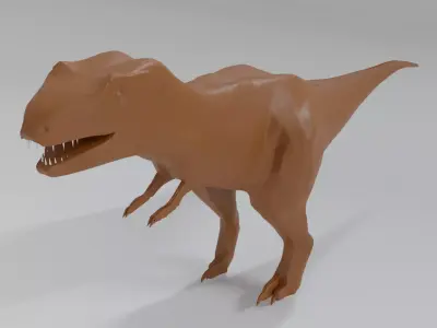 A Simple Clay dainasour 3D model