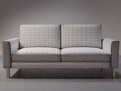 RedSofa leather sofa Free low-poly 3D model