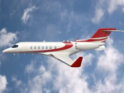 Bombardier Learjet 85 private jet 3D model